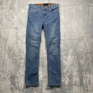 Levi's Kids 510 Jeans Blue Denim Adjustable Waist Straight Leg Size 12 Reg